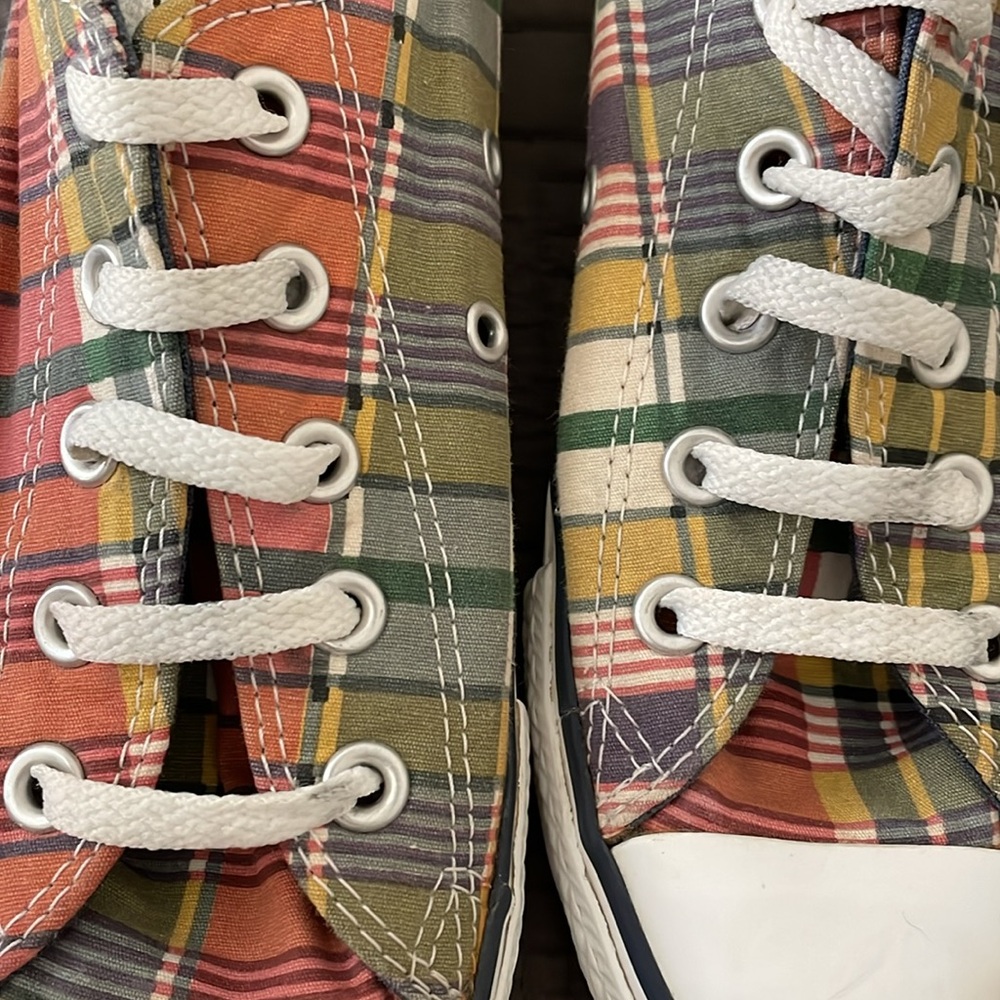 Converse Chuck Taylors All Star Madras Plaid Sneakers - Picture 13 of 14